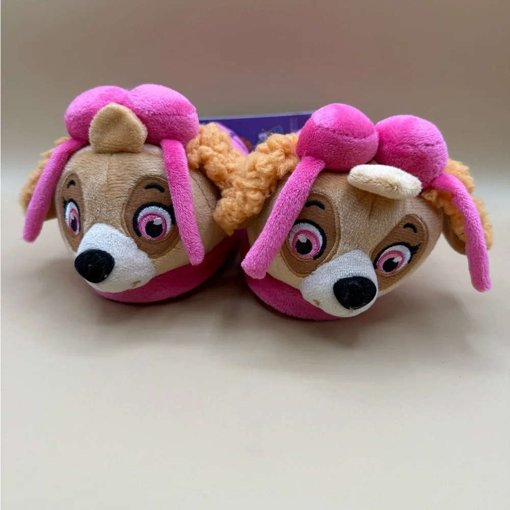 Paw Patrol Skye Girls Plush Slippers Size 7‎ Toddler Pink Character House Shoes